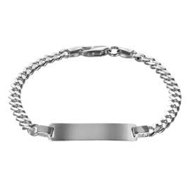 trendor 88612-19 Gravurarmband für Jugend 925 Silber Panzerkette mit Namen