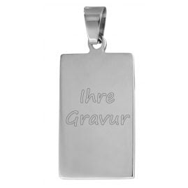 trendor 71576 Männer Gravur-Anhänger Edelstahl 45x20 mm