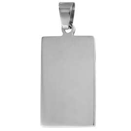 trendor 71576 Männer Gravur-Anhänger Edelstahl 45x20 mm
