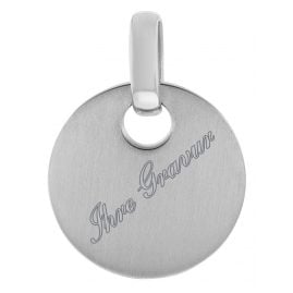trendor 78766 Anhänger mit Namen für Jugend Silber 925 Gravuplatte Ø 17 mm