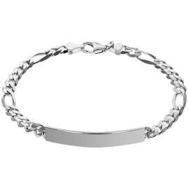 trendor 35676 Herren Gravurband Silber 925 Armband mit Namen 21 cm