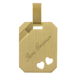 trendor 35773 Anhänger mit Namen Gold 333 / 8K Gravurplatte 18x14 mm