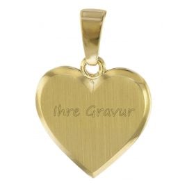 trendor 08613 Gravur-Anhänger für Damen Gold 585 / 14 K Herz mit Namen