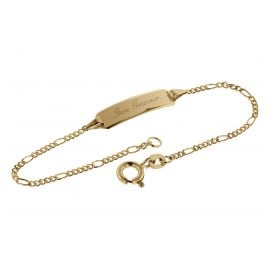 trendor 08654-14 Armband mit Gravur 585 Gold für Kinder Länge 14 cm