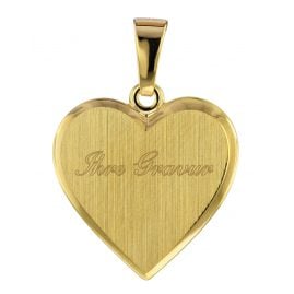 trendor 75105 Schmuck-Anhänger für Damen Gold 333 /8 Karat Herz-Gravurplatte