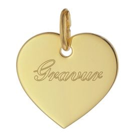 trendor 75698 Gravur Anhänger Für Damen Gold 333 (8 Kt) Herz mit Namen