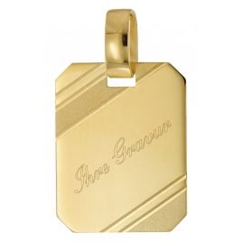 trendor 51794 Herren Anhänger mit Gravur Gold 585 / 14 Karat 18x14 mm