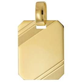 trendor 51794 Herren Anhänger mit Gravur Gold 585 / 14 Karat 18x14 mm