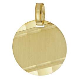 trendor 51796 Anhänger mit Namen Gold 333 / 8 Karat Gravurplatte Ø 16 mm