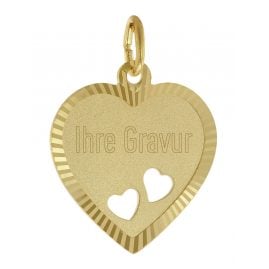 trendor 51933 Damen Gravur-Anhänger Gold 333 (8 Kt) Herz mit Namen