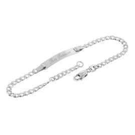 trendor 41064 Gravurarmband für Junge Leute 925 Silber Identitätsarmband 18 cm