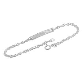 trendor 41067 Mädchen-Armband mit Namen 925 Silber Gravurband 19/17 cm