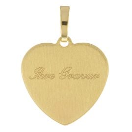 trendor 41187 Gravur-Anhänger für Kinder Gold auf Silber 925 Herz mit Namen
