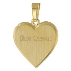 trendor 41193 Gravur-Anhänger Gold auf Silber 925 Herz mit Namen 15 mm