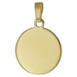 trendor 41398 Anhänger mit Gravur für Junge Leute Gold auf 925 Silber Ø 14 mm