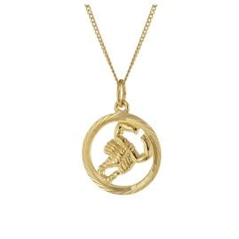 trendor 41980-11 Halskette mit Skorpion Sternzeichen 333 Gold Ø 16 mm