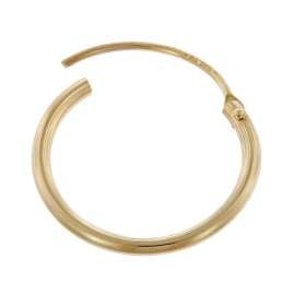 trendor 15171 Damen-Ohrringe Gold 585 / 14K Creolen Breite 1,3 mm Ø 15 mm