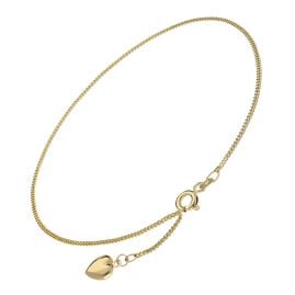 trendor 15291 Fußkettchen Gold 333 Fußkette mit Herz-Anhänger
