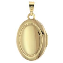 trendor 15540 Medaillon mit Diamant Gold 585/14K an vergoldeter Silberkette