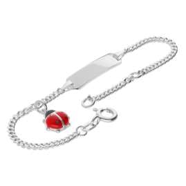 trendor 15811 Gravur-Armband für Baby 925 Silber 14/12 cm