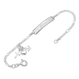trendor 15876 Gravur-Armband für Mädchen 925 Silber 14/12 cm