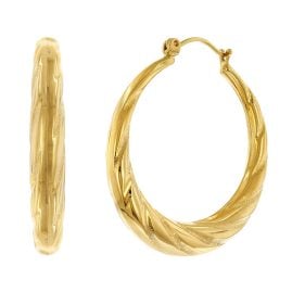 trendor 68050 Damen-Ohrringe Gold 333 / 8K Creolen Ø 30 mm