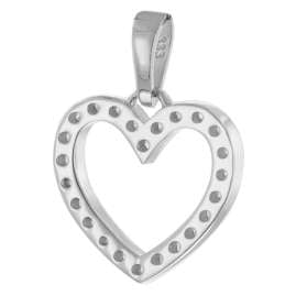 trendor 68220 Kinder Herz-Anhänger Weißgold 333/8K mit Silberkette