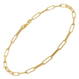 trendor 68247 Fußkette 925 Silber Vergoldet Weitanker Fesselkette