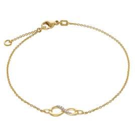 trendor 68485 Damen-Armband Unendlichkeit Gold 333/8K 19 cm