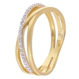 trendor 68452 Damenring Gold 333/8K Zirkonia-Ring