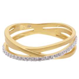 trendor 68452 Damenring Gold 333/8K Zirkonia-Ring