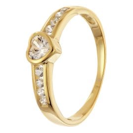 trendor 68406 Damenring Herz Zirkonias Gold 333/8K