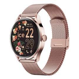 Ice-Watch 023394 Smartwatch ICE Smart 2.0 Rund Roségoldfarben mit Milanaiseband