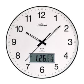 Atlanta 4573 Wanduhr mit Funkempfang Ana-Digi Schwarz