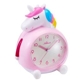 Atlanta 2163/17 Kinderwecker mit Leisegang Einhorn Rosa/Weiß