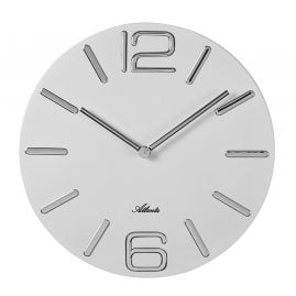 Atlanta 4512/0 Wanduhr Quarz Weiß