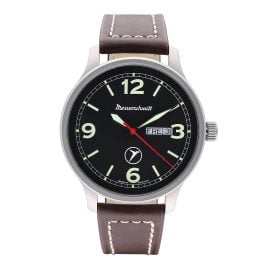 Messerschmitt ME-6332-DD1 Herrenuhr für Flieger DayDate Braun/Schwarz