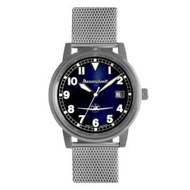 Messerschmitt ME-9673-108M Unisex Fliegeruhr mit Meshband