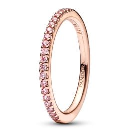 Pandora 182999C01 Damen-Ring Funkelndes Pink Band Roségoldfarben