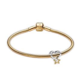 Pandora 68610 Damen-Armband Glücksstern und Herz Goldfarben Starter-Set