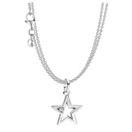Pandora 68626 Geschenkset mit 2-reihiger Halskette Funkelnder Stern Silber