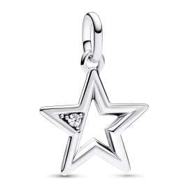 Pandora 68626 Geschenkset mit 2-reihiger Halskette Funkelnder Stern Silber