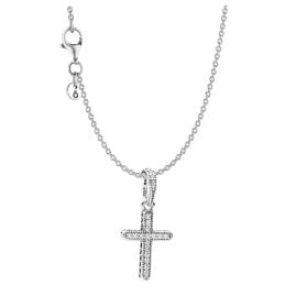 Pandora 68622 Halskette für Damen und Jugendliche Glitzerndes Kreuz Set