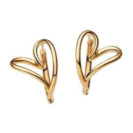 Pandora 263807C00 Damen-Ohrringe Herz Creolen Goldfarben