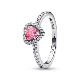 Pandora 198421C03 Damenring Erhabenes Herz Pink
