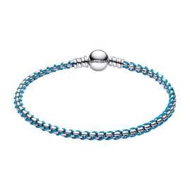 Pandora 593816C01 Damen-Silberarmband Veneziakette Türkis