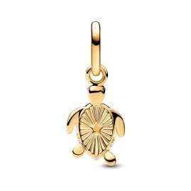 Pandora 763823C01 Mini Charm-Anhänger Grüne Schildkröte Goldfarben