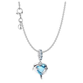 Pandora 28908 Damen-Kette Silber Geschenk-Set Blaue Muranoglas Delfine