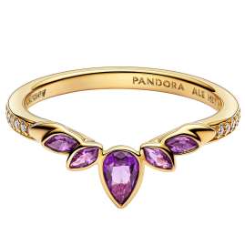 Pandora 164135C01 Damenring Disney Frozen Königin Anna Tiara Goldfarben