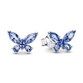Pandora 294230C01 Damen-Ohrringe Silber Ohrstecker Schmetterling Blau